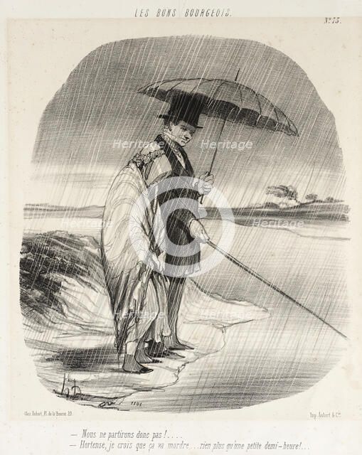 Nous ne partirons donc pas!..., 1847. Creator: Honore Daumier.