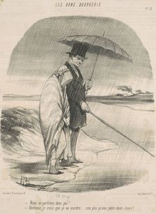 Nous ne partirons donc pas!...October 28, 1847. Creator: Honore Daumier