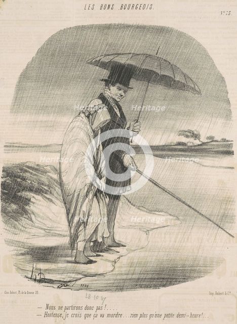 Nous ne partirons donc pas!...October 28, 1847.  Creator: Honore Daumier.