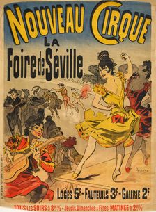 Nouveau Cirque. La foire de Séville, 1889. Creator: Jules Cheret