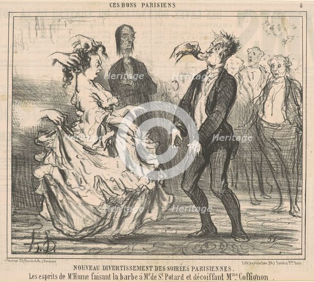 Nouveau divertissement des soirées, 19th century. Creator: Honore Daumier.