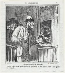 Nouveau moyen de sécurité, 1864. Creator: Honore Daumier