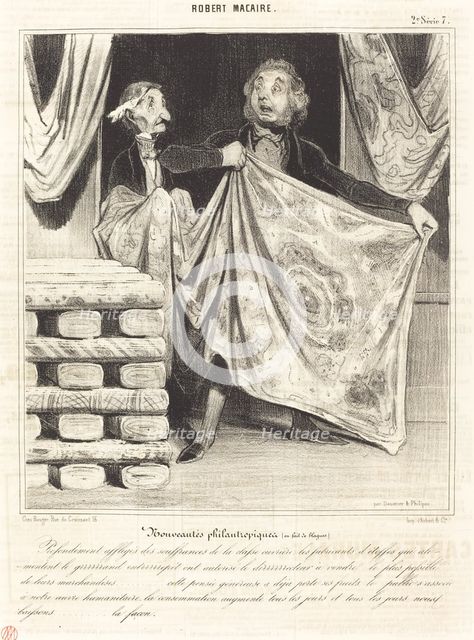 Nouveautés philantropiques..., 1841. Creator: Honore Daumier.