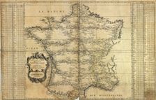 Nouvelle carte de la France, 1744. Artist: Maraldi, Jean-Dominique (1709-1788)