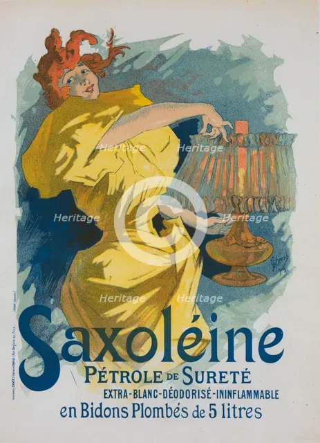 Nouvelle affiche pour la "Saxoléine"., c1896. Creator: Jules Cheret.