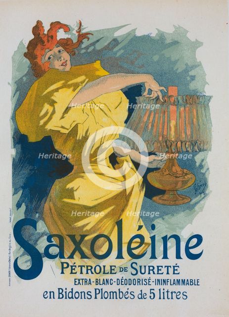 Nouvelle affiche pour la "Saxoléine"., c1896. Creator: Jules Cheret.