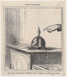 Nouvelle forme de sonnette proposée par le Charivari..., 1872. Creator: Honore Daumier