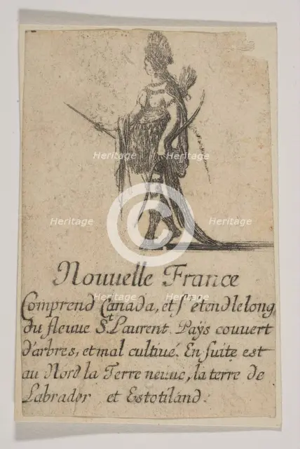 Nouvelle France, 1644. Creator: Stefano della Bella.