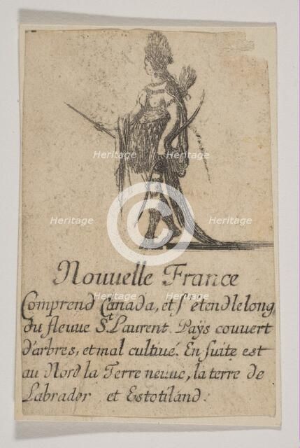 Nouvelle France, 1644. Creator: Stefano della Bella.