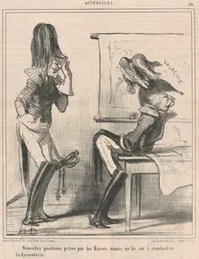 Nouvelles positions prises par les russes ..., 19th century. Creator: Honore Daumier