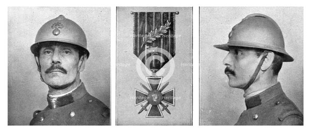 'Nouvelles Silhouettes Militaires; Les casque Adrian qui sera bientot distribue aux troupes', 1915. Creator: Unknown.