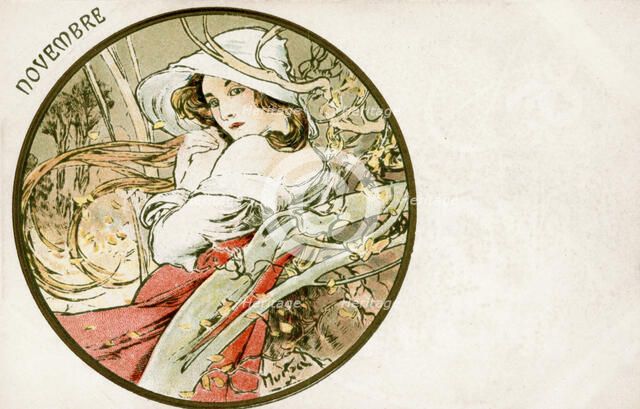 'November', 1900. Artist: Alphonse Mucha