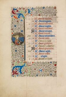 November Calendar Page: Saint Catherine; Book of Hours, about 1440-1450. Creator: Workshop of the Bedford Master