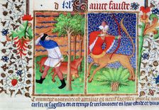 November: feeding pigs, and Sagittarius, c1423