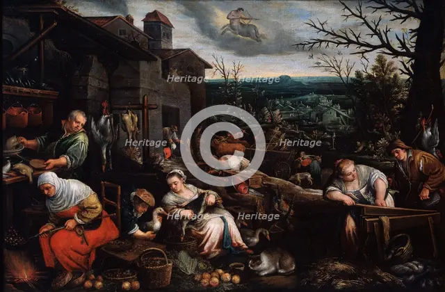 'November' (from the series 'The Seasons'), late 16th or early 17th century. Artist: Leandro Bassano