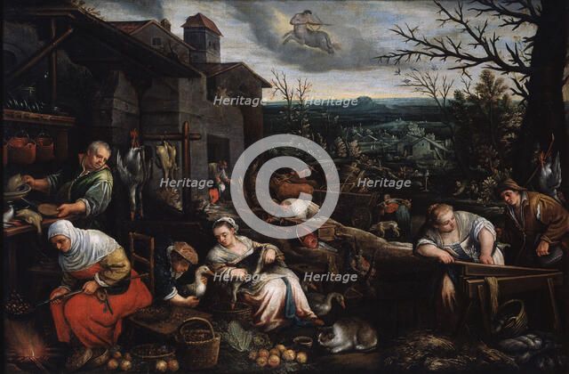 'November' (from the series 'The Seasons'), late 16th or early 17th century. Artist: Leandro Bassano