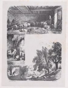 November from Album of Rustic Subjects, 1859. Creator: Jacques-Adrien Lavieille