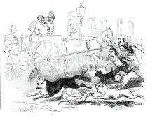 Novel fox hunt, 1844. Creator: Unknown