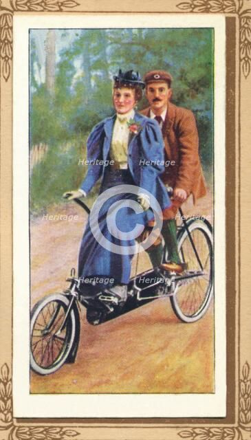 'Novel Tandem of the '90s', 1939. Artist: Unknown.