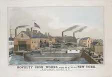 Novelty Iron works, Foot of 12th St. E.R. New York. Stillman, Allen & Co., Iron Founder..., 1841-44. Creator: George Endicott
