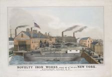 Novelty Iron works, Foot of 12th St. E.R. New York. Stillman, Allen & Co., Iron Founder..., 1841-44. Creator: George Endicott