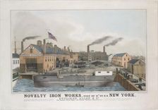 Novelty Iron works, Foot of 12th St. E.R. New York. Stillman, Allen & Co., Iron Founder..., 1841-44. Creator: George Endicott