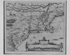 Novi Belgii Novaeque Angliae Nec Non Partis Virginiae, 1651-55., 1651-55. Creator: Claes Jansz Visscher