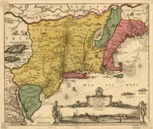 Novi Belgii Novæque Angliæ nec non partis Virginiæ tabula , 1656-1685. Creator: Visscher, Nicolaes (1618-1679)