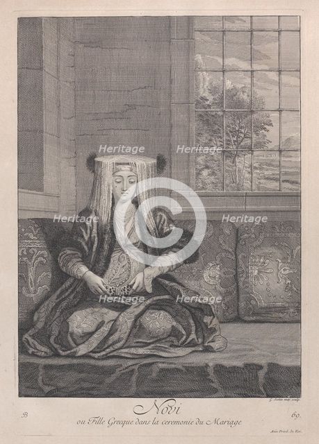 Novi, ou Fille Grecque dans la ceremonie du Mariage, 1714-15. Creator: Unknown.