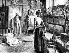 "Now, my lovely lady," he said,..."you have had your innings, and I am going to have mine", 1890. Creator: R. Taylor