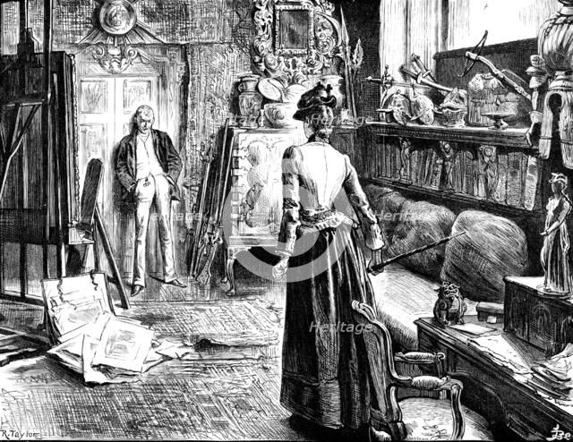 "Now, my lovely lady," he said,..."you have had your innings, and I am going to have mine", 1890. Creator: R. Taylor.