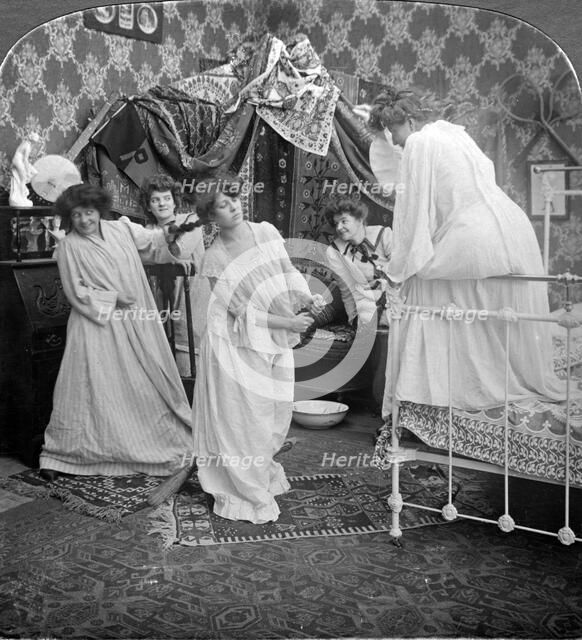 'Now, Freshie, Ride the Goat and Make it Pretty'.Artist: American Stereoscopic Company