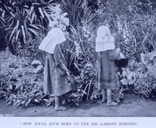 "Now we'll give some to the big garden borders", 1908. Creator: Unknown