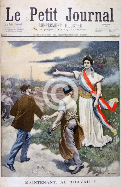 Now, with work!!!, 1899.  Artist: Eugene Damblans
