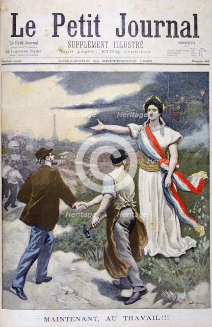 Now, with work!!!, 1899.  Artist: Eugene Damblans