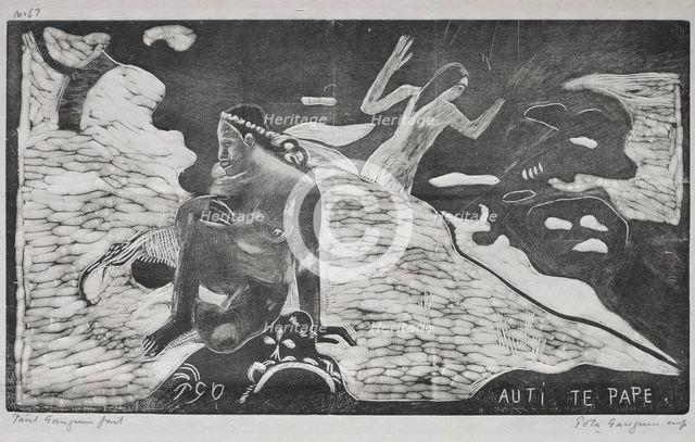 Noa Noa: Women at the River (Auti Te Pape), 1893-94. Creator: Paul Gauguin (French, 1848-1903).
