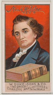 Noah Webster, from the series Great Americans (N76) for Duke brand cigarettes, 1888., 1888. Creator: Unknown