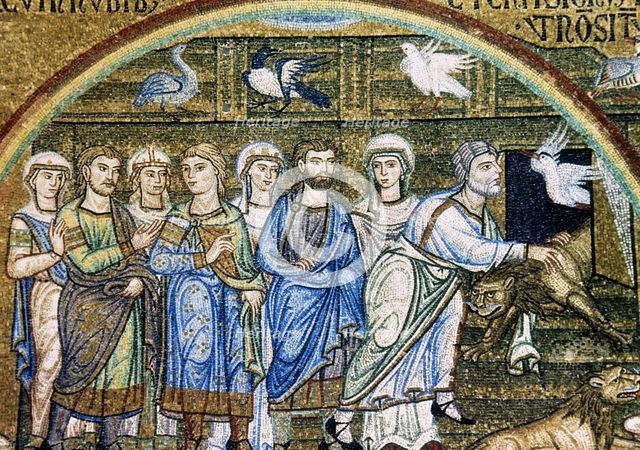 Noah freeing the animals from the ark, Saint Mark's Basilica, Venice, Italy, 12th-14th century. Creator: Unknown.