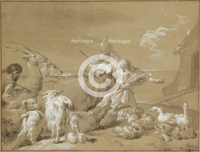 Noah Leading the Animals into the Ark, 1774. Creator: Francois-Andre Vincent.
