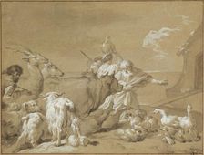 Noah Leading the Animals into the Ark, 1774. Creator: Francois-Andre Vincent