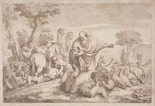 Noah Leading the Animals to the Ark, 1758/1759. Creator: Gaetano Gherardo Zompini