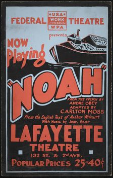 Noah, New York, 1936. Creator: Unknown