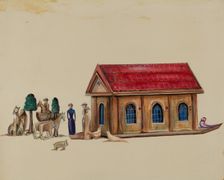 Noah's Ark with Animals, c. 1936. Creator: Mina Lowry