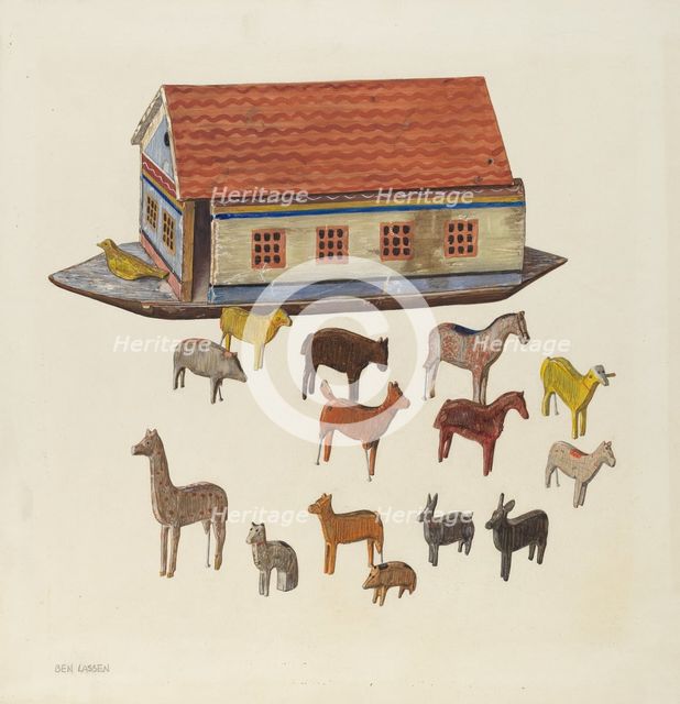 Noah's Ark and Animals, 1935/1942. Creator: Ben Lassen.