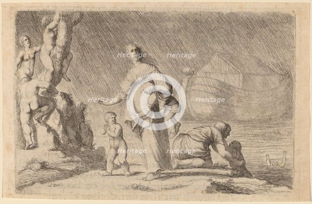 Noah's Ark and the Flood, 1634. Creator: Willem Basse.