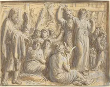 Noah's Warning about the Coming Flood Goes Unheeded. Creator: Luigi Ademollo