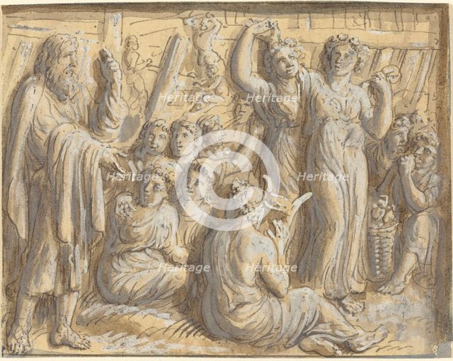 Noah's Warning about the Coming Flood Goes Unheeded. Creator: Luigi Ademollo.