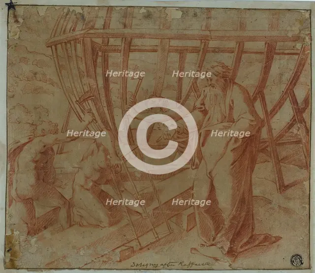 Noah Supervising Construction of the Ark, n.d. Creator: Nicolas Dorigny.