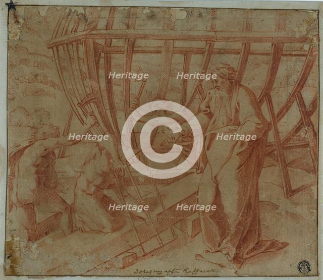 Noah Supervising Construction of the Ark, n.d. Creator: Nicolas Dorigny.