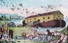 Noah's Ark 19th century.Artist: Nathaniel Currier